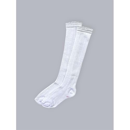 Desenli Dizaltı Çorap Kız Çocuk Çorap SB709