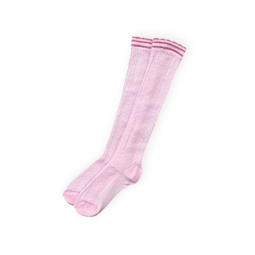 Desenli Dizaltı Çorap Kız Çocuk Çorap SB709