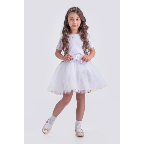 Tül Kız Kurdelalı Çocuk Etek SB726