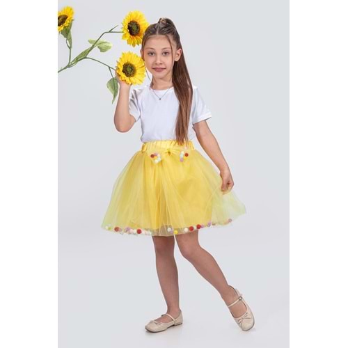 Tül Kız Kurdelalı Çocuk Etek SB726