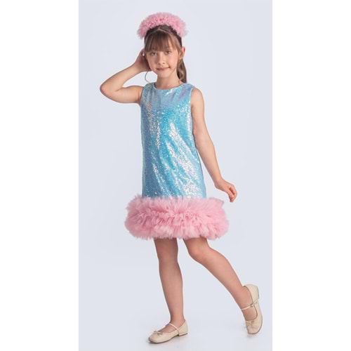 Kız Çocuk Kokoş Payet Elbise