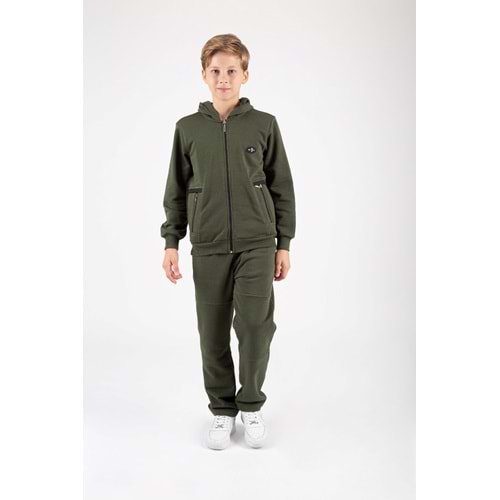 Erkek Çocuk Kapuşonlu Fermuarlı Tarz Eşofman Takım