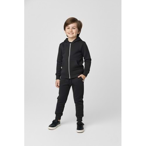 2iplik Erkek Çocuk Kapüşonlu Eşofman Takım M00765