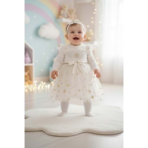 Kız Bebe Simli Elbise