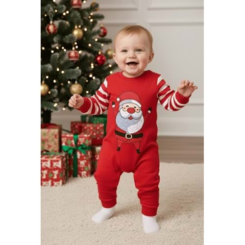 Yılbaşı Çıt Çıt Kapamalı Bebek Tulum M00775