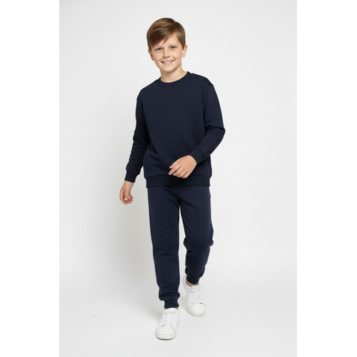 Baskısız, Cepli Çocuk 2 İplik Pijama Takımı M00776