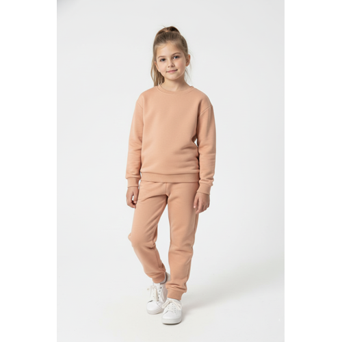 Baskısız, Cepli Çocuk 2 İplik Pijama Takımı M00776