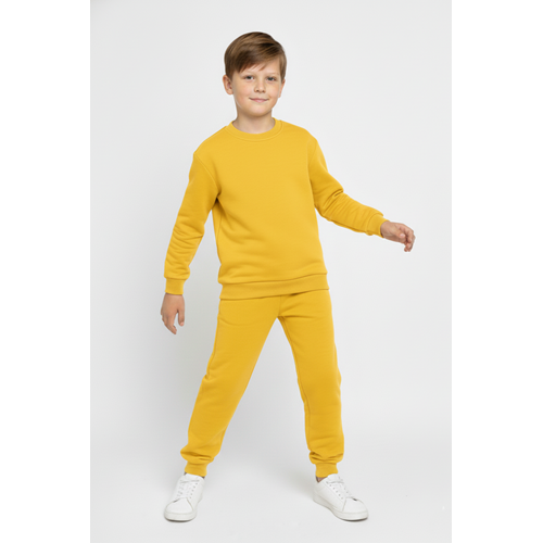 Baskısız, Cepli Çocuk 2 İplik Pijama Takımı M00776