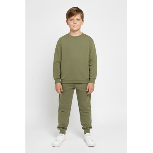 Baskısız, Cepli Çocuk 2 İplik Pijama Takımı M00776