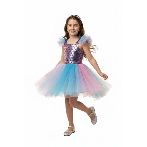 Mermaid Kız Çocuk Parti Elbisesi