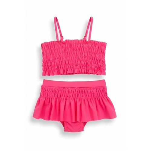 Kız Çocuk Desenli Deniz ve Havuz Bikini Mayo M00815