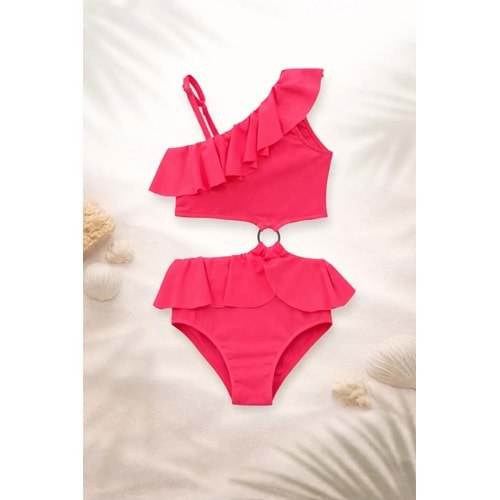 Kız Çocuk Desenli Deniz ve Havuz Bikini Mayo M00815