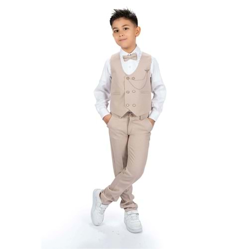 Erkek Çocuk 6 Düğme Yelek Takım Elbise M00834