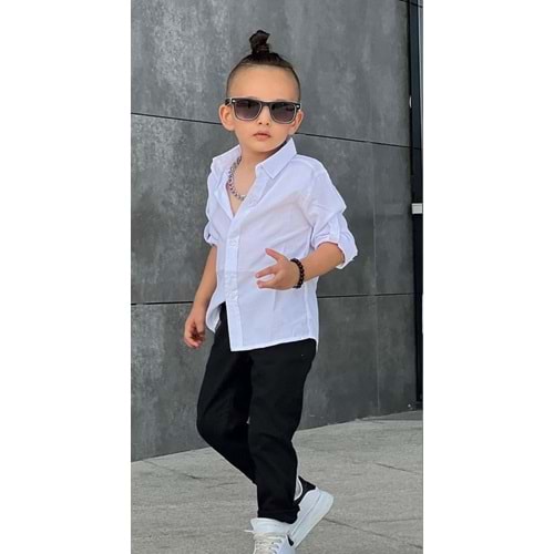 Erkek Çocuk Gömlek, Gabardin Pantolon Kombin Takım SB422