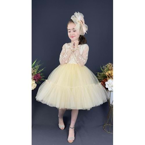 Kız Çocuk Elbise Tokalı Kokoş Elbise SB472