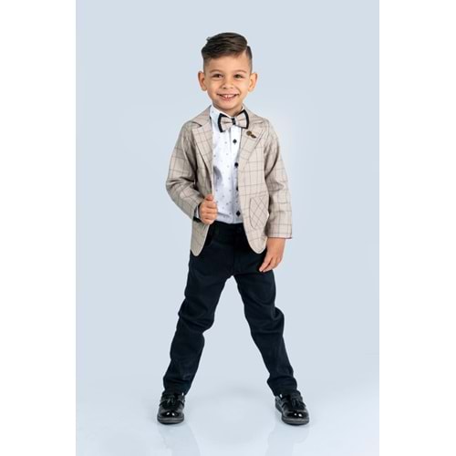Erkek Çocuk Çizgi Deseni Spor Takım Elbise SB477