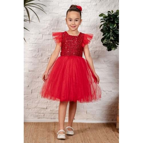 Tütü Etekli Kız Çocuk Elbise