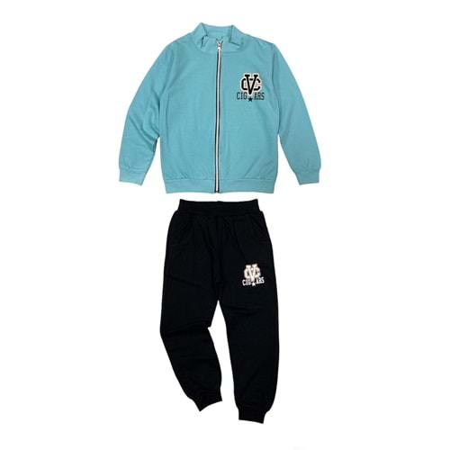 2iplik Fermuarlı Cepli Erkek Çocuk Eşofman SB554