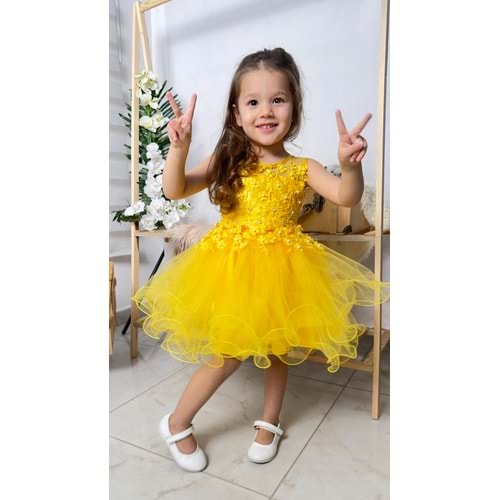 Kız Bebek Tütülü Gelinlik Elbise SB585