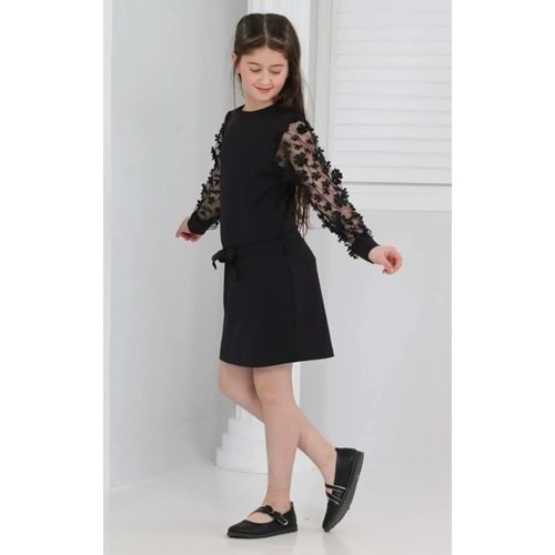 Krep Slim Fit Kız Elbise
