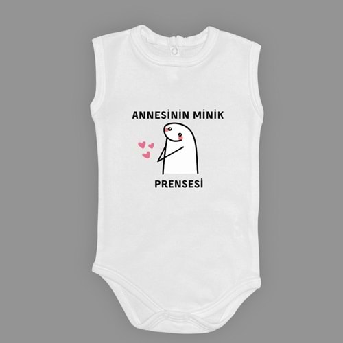 Annesinin Minik Prensesi Baskılı Çıtçıtlı Badi SB635