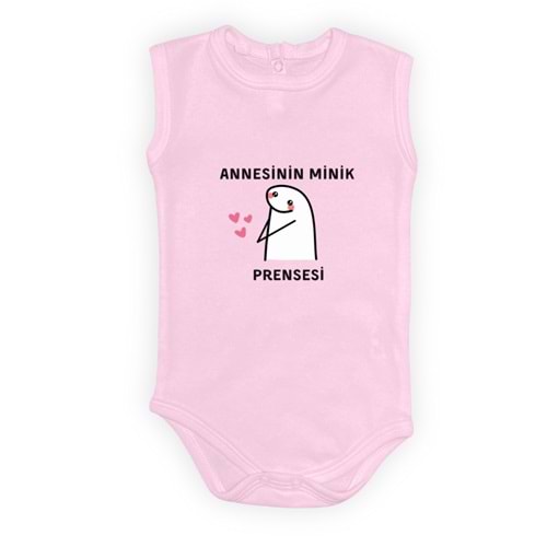 Annesinin Minik Prensesi Baskılı Çıtçıtlı Badi SB635