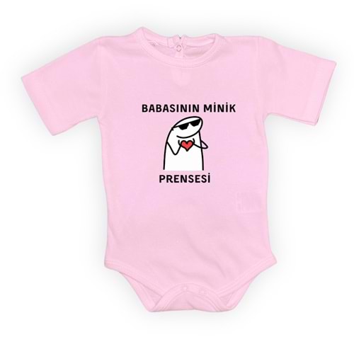 Babasının Minik Prensesi Esprili Kız Bebek Badi SB638