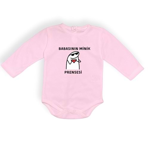 Annesinin Minik Prensesi Baskılı Çıtçıtlı Badi SB635