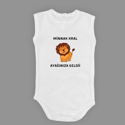 Aslan Minnak Kral Esprili Erkek Bebek Badi SB641