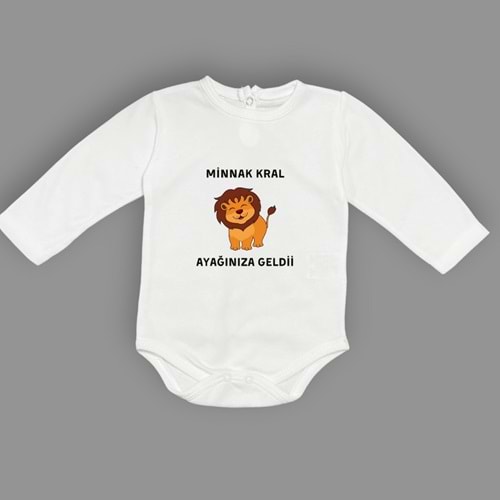 Aslan Minnak Kral Esprili Erkek Bebek Badi SB641