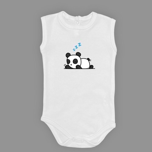 Panda Motif Unisex Penye Bebek Body SB643