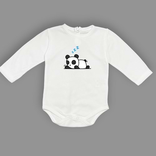 Panda Motif Unisex Penye Bebek Body SB643