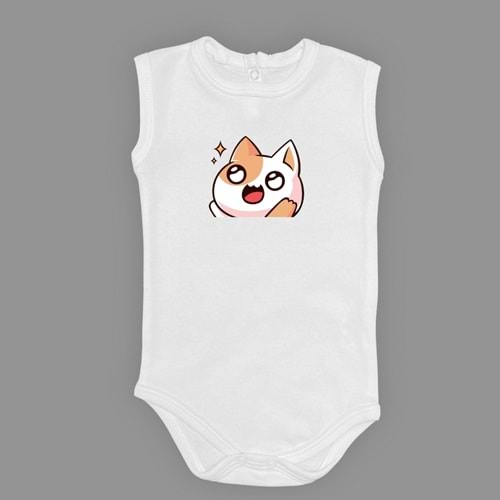 Kedi Motif Unisex Penye Bebek Body SB644