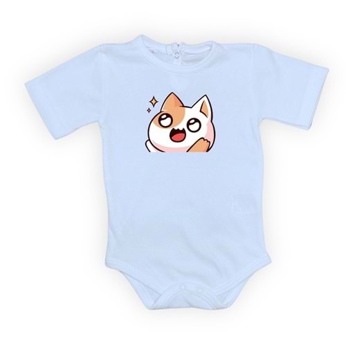 Kedi Motif Unisex Penye Bebek Body SB644