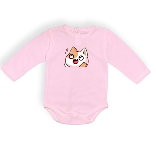 Kedi Motif Unisex Penye Bebek Body SB644