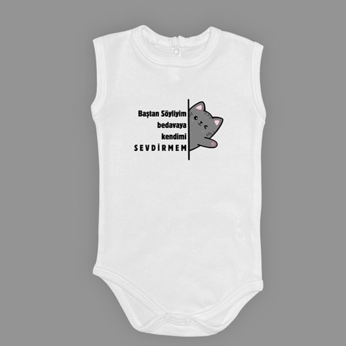 Sevdirmem Esprili Kedili Unisex Badi SB648