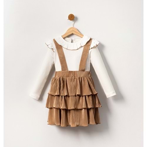 Penye Jakar Badili Kadife Elbise Takım SB2147