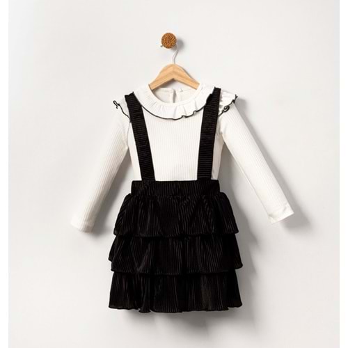 Penye Jakar Badili Kadife Elbise Takım SB2147