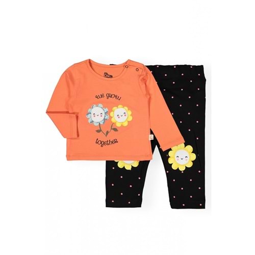 Papatya Motif Kız Bebek Takım SB254