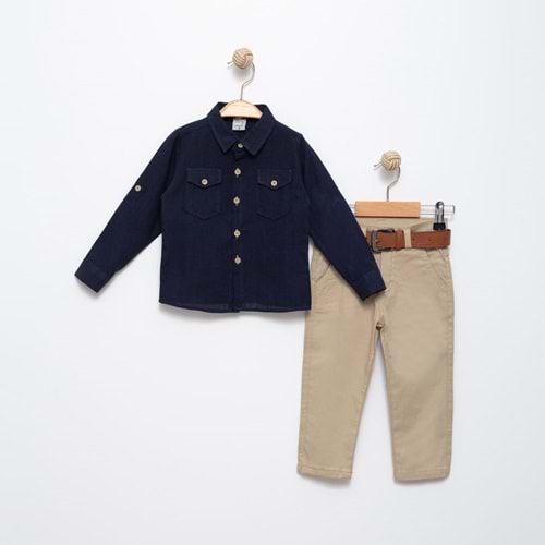 Keten Gömlekli Erkek Çocuk Takım SB6359