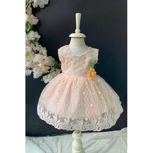 Kız Bebek Papatya Motif Abiye Elbise SB146