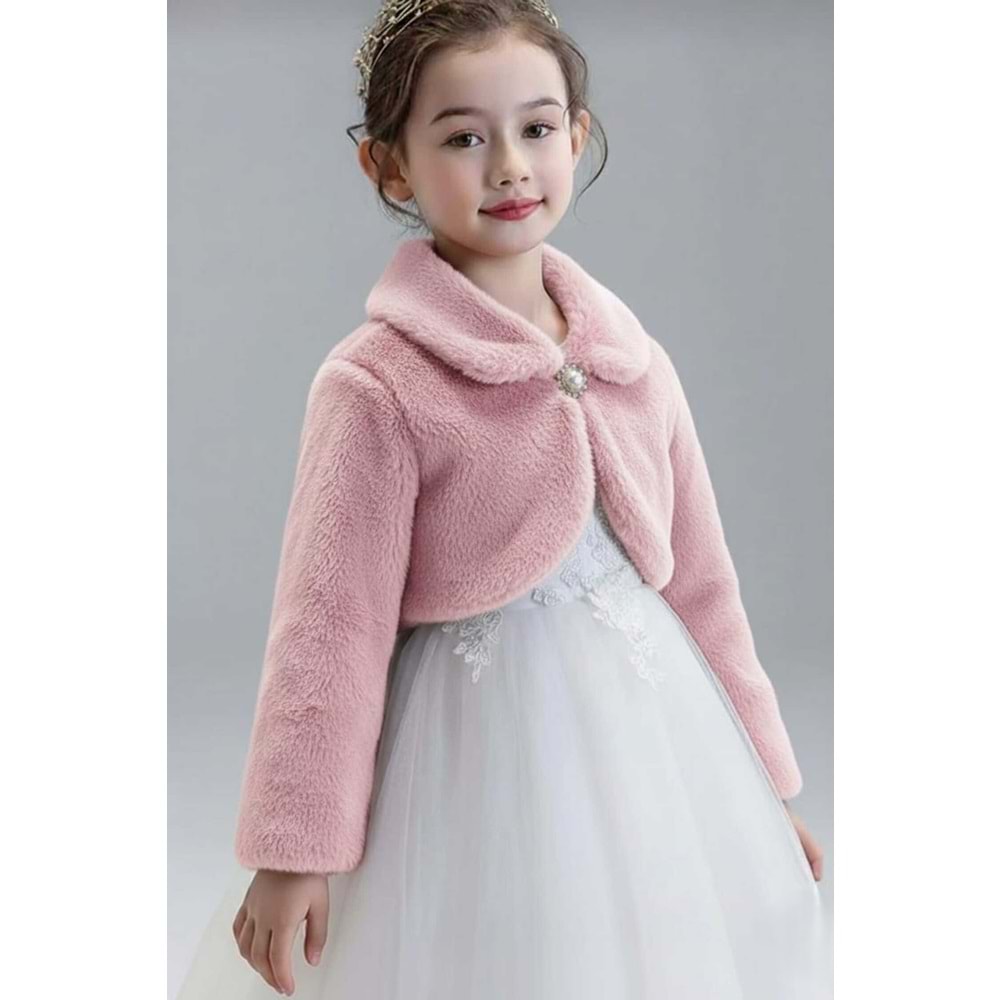 Kışlık Uzun Kollu Kız Çocuk Bolero