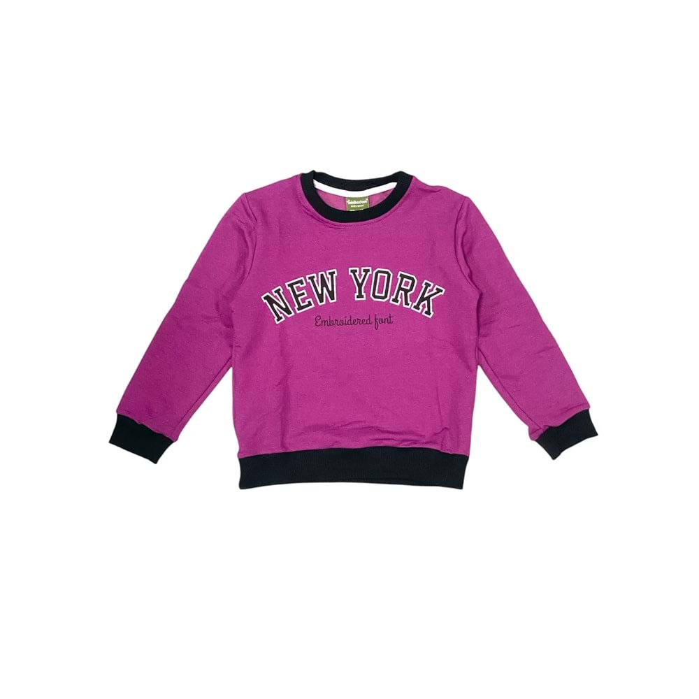 NewYork Baskılı 2iplik Kumaş Çocuk Eşofman SB693