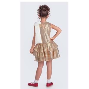 Payet Kumaş Kolsuz Kız Çoccuk Parti Elbise SB702