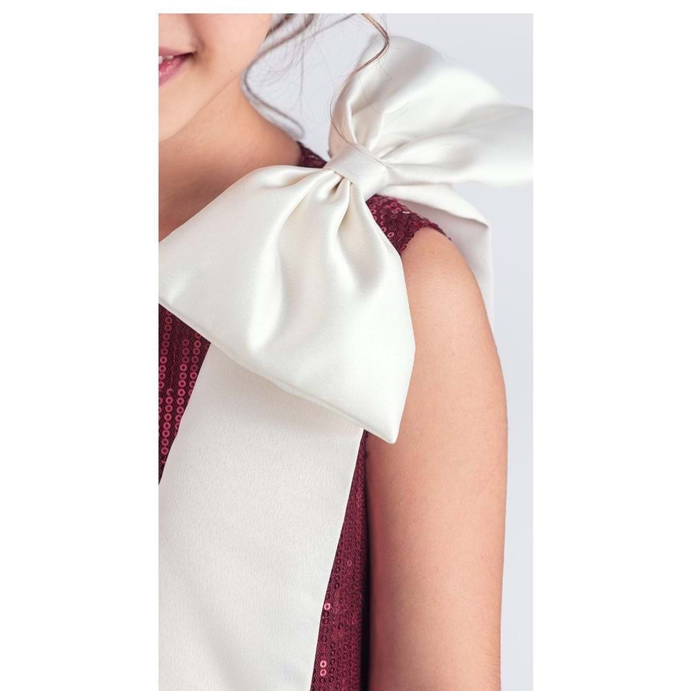 Payet Kumaş Kolsuz Kız Çoccuk Parti Elbise SB702