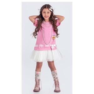 Kız Çocuk Elastan Penye Elbise SB703