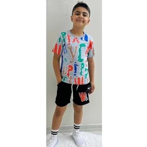 Erkek Çocuk Yazlık Penye Şortlu Takım SB710