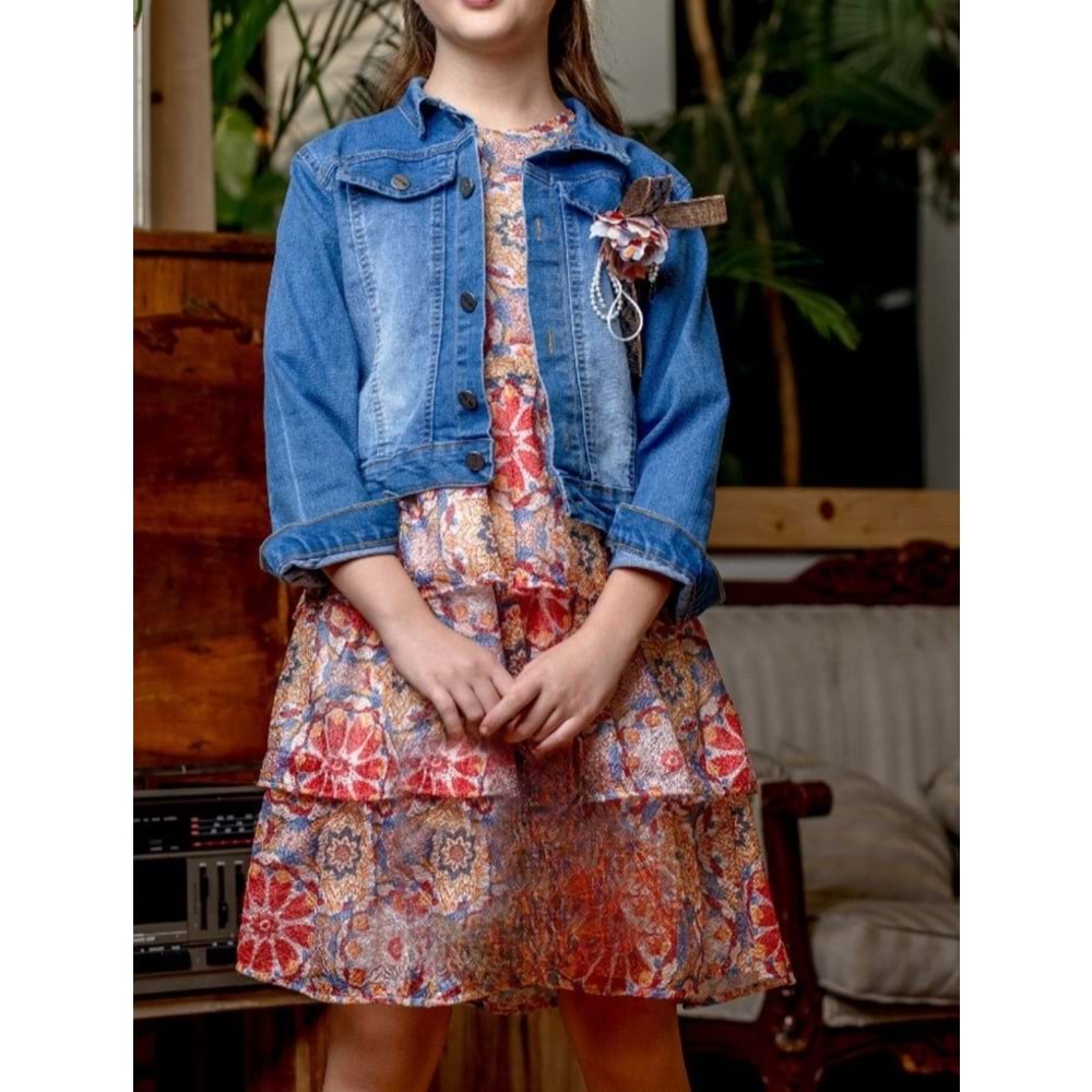 Ceketli ve Dantelli Elbise Takımı SB718