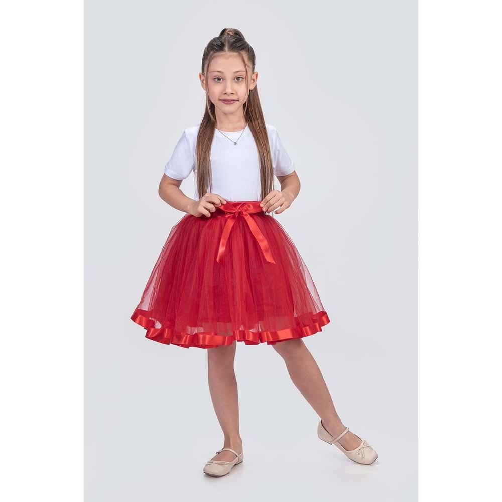 Kız Çocuk Kurdelalı Tül Etek SB728