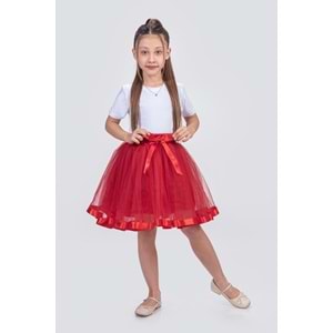 Kız Çocuk Kurdelalı Tül Etek SB728